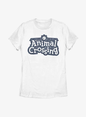 Animal Crossing Vintage Welcome Sign Womens T-Shirt