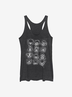 Animal Crossing Tilted Villager Stencil Womens Tank Top