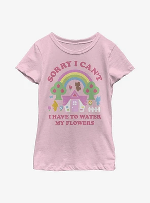 Animal Crossing Have To Water My Flowers Youth Girls T-Shirt