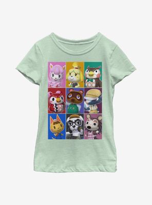 Animal Crossing Blocks Youth Girls T-Shirt