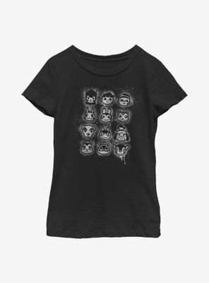 Animal Crossing Tilted Villager Stencil Youth Girls T-Shirt