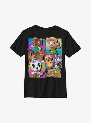 Animal Crossing Neon Characters Youth T-Shirt