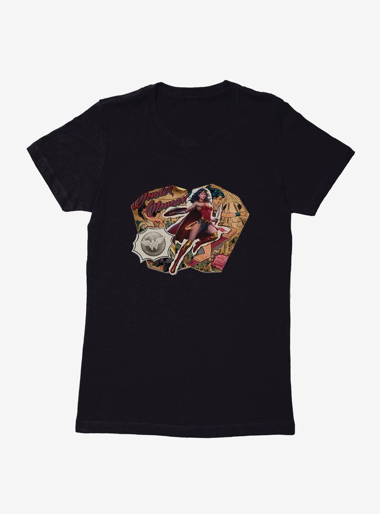 DC Comics Wonder Woman Classic Collage Womens T-Shirt