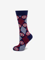 Marvel Captain America Navy Argyle Stripe Socks