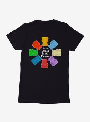 Bear Candy Love Comes All Flavors Womens T-Shirt