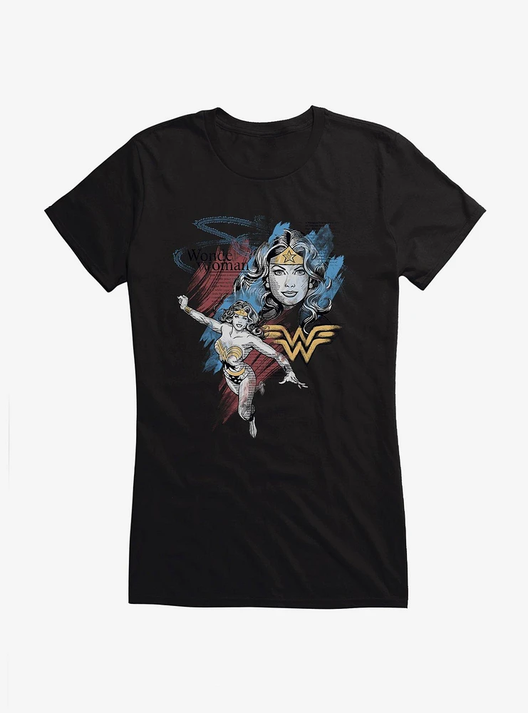 DC Comics Wonder Woman Diana Collage Girls T-Shirt