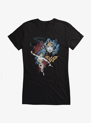 DC Comics Wonder Woman Diana Collage Girls T-Shirt
