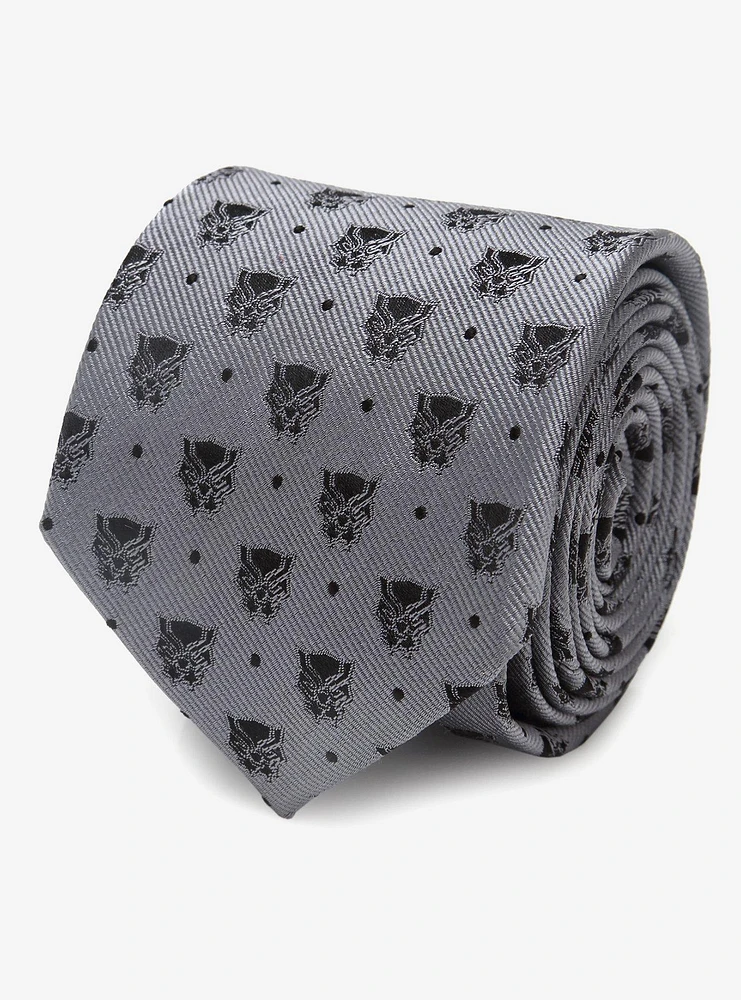 Marvel Black Panther Gray Dot Tie