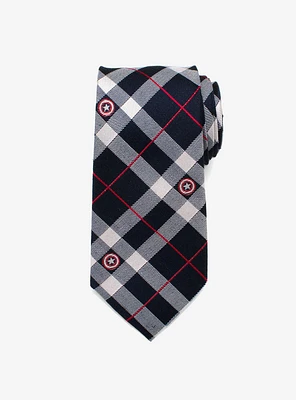 Marvel Captain America Blue Plaid Tie