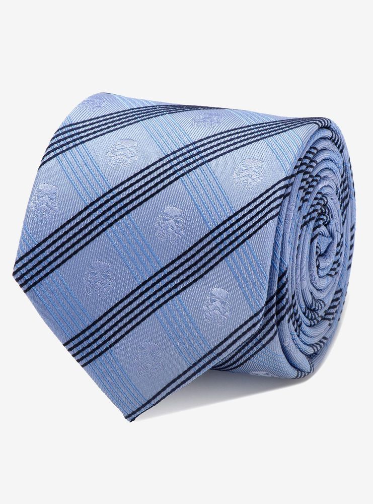 Star Wars Stormtrooper Blue Plaid Tie