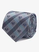 DC Comics Superman Gray Plaid Tie