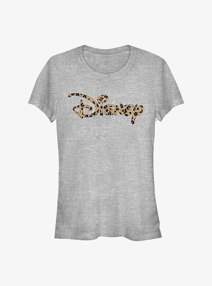 Disney Princess Logo Leopard Fill Girls T-Shirt