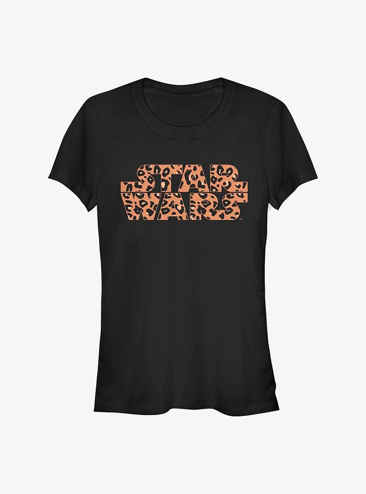 Star Wars Logo Cheetah Fill Girls T-Shirt