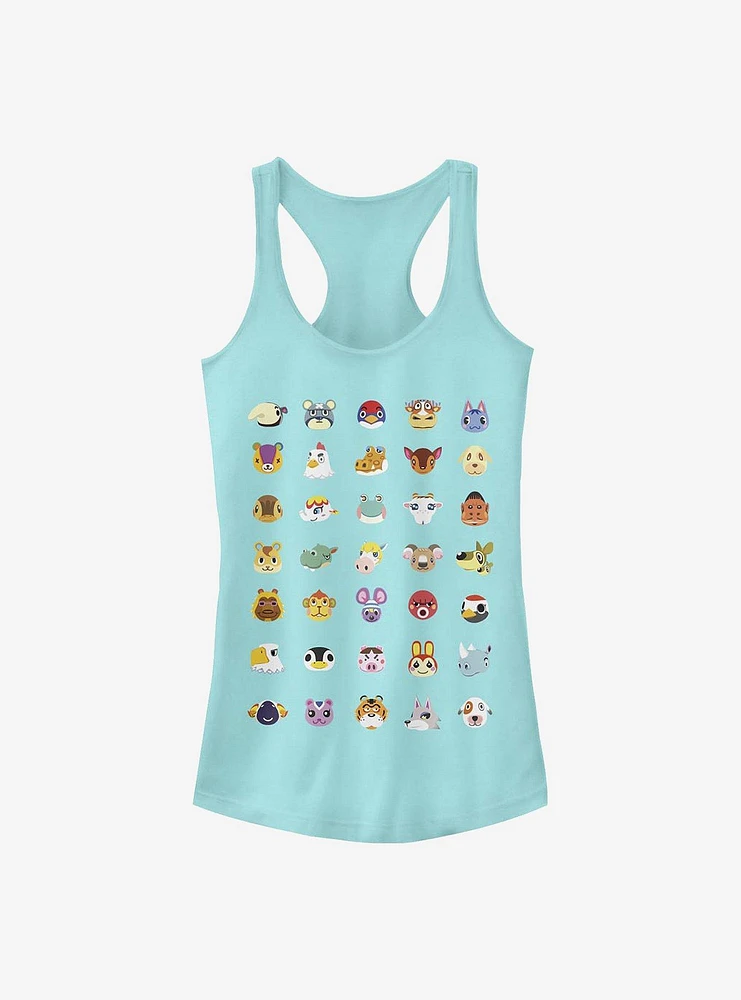 Nintendo Animal Crossing Character Heads Girls Tank