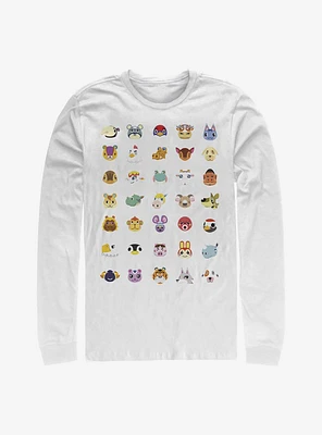 Nintendo Animal Crossing Character Heads Long-Sleeve T-Shirt