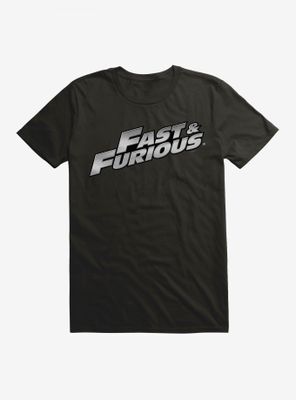 Fast & Furious Title Metallic Script T-Shirt