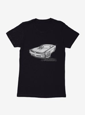 Fast & Furious Car Sketch Womens T-Shirt