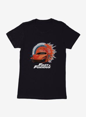 Fast & Furious Orange Car Gauge Womens T-Shirt