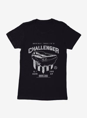 Fast & Furious Toretto's Challenger Specs Womens T-Shirt