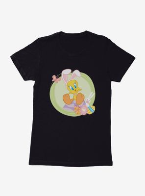 Looney Tunes Easter Tweety Bunny Ears Womens T-Shirt