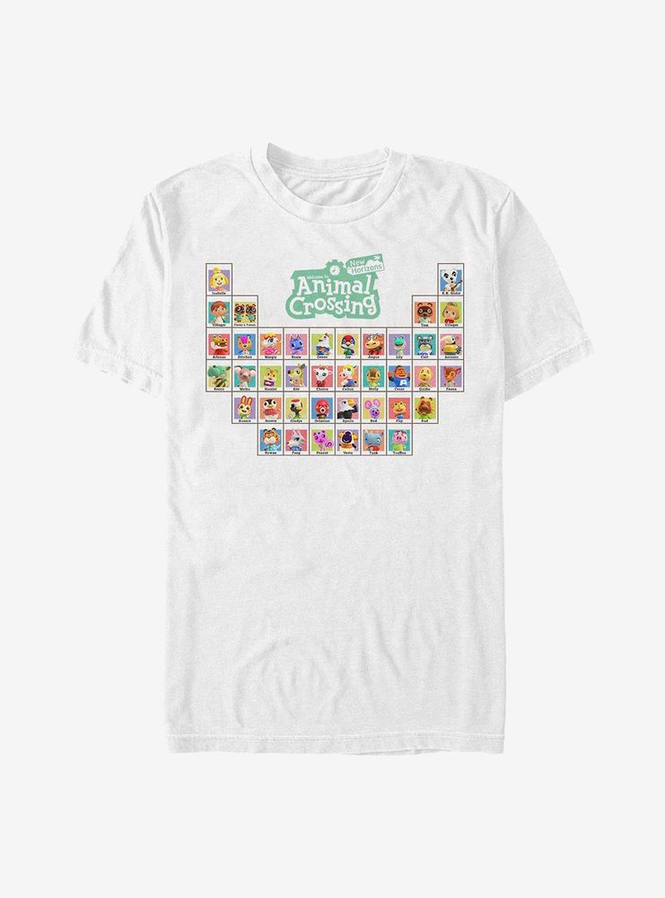 Animal Crossing: New Horizons Periodic Table Of Villagers T-Shirt