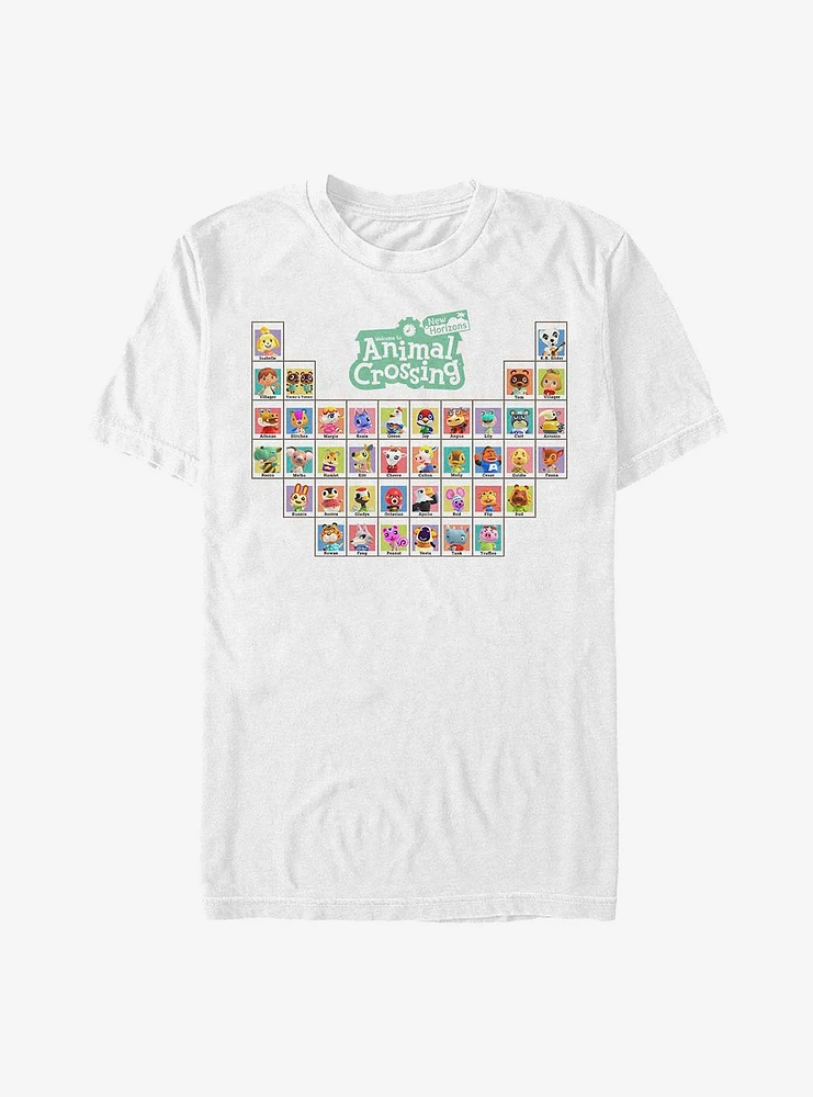 Animal Crossing: New Horizons Periodic Table Of Villagers T-Shirt