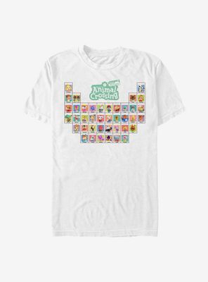 Animal Crossing: New Horizons Periodic Table Of Villagers T-Shirt