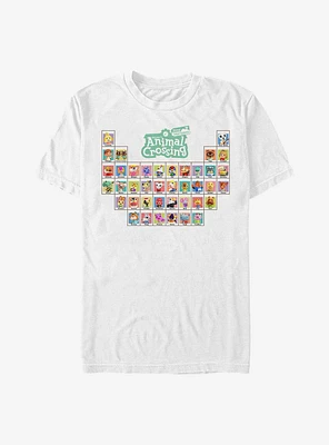 Animal Crossing: New Horizons Periodic Table Of Villagers T-Shirt