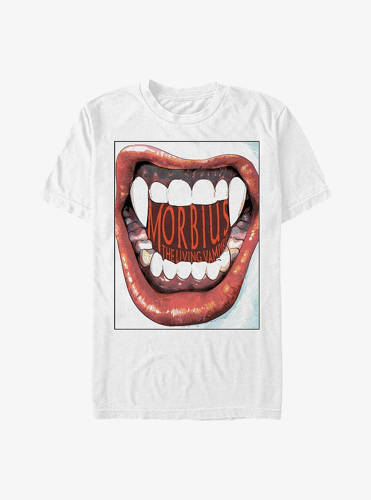 Marvel Morbius The Living Vampire Teeth T-Shirt