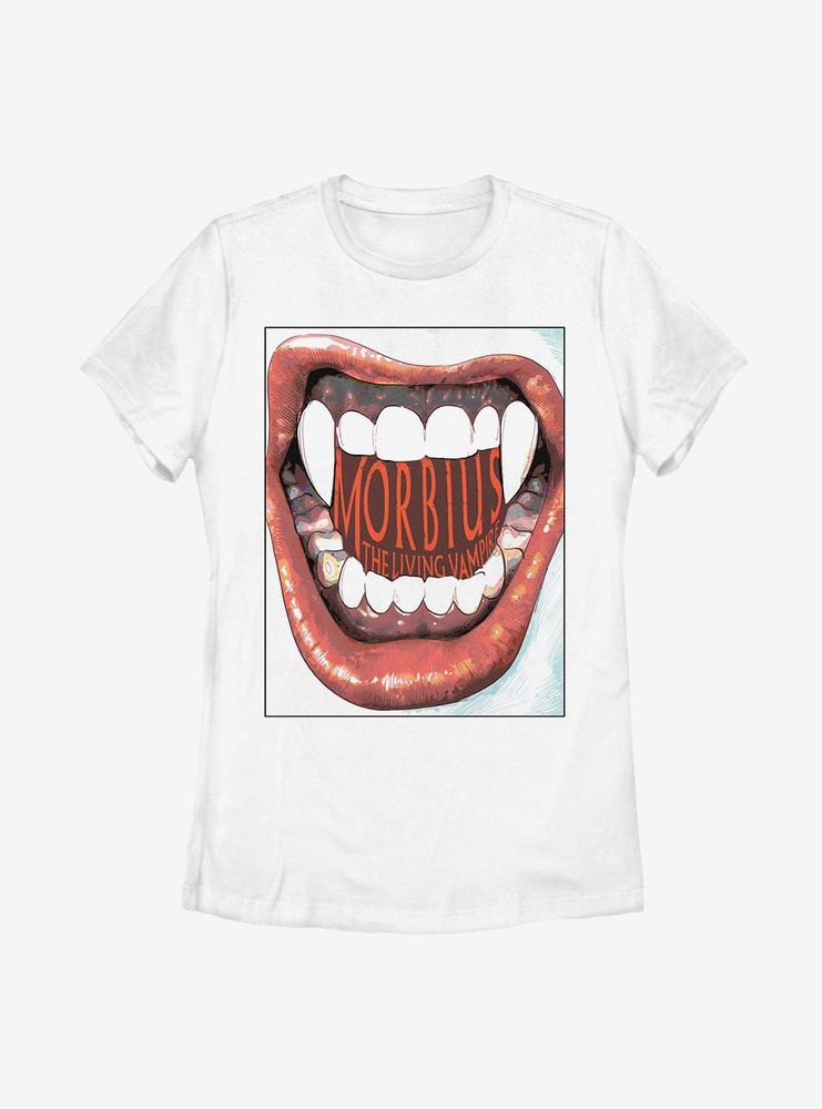 Marvel Morbius The Living Vampire Teeth Womens T-Shirt