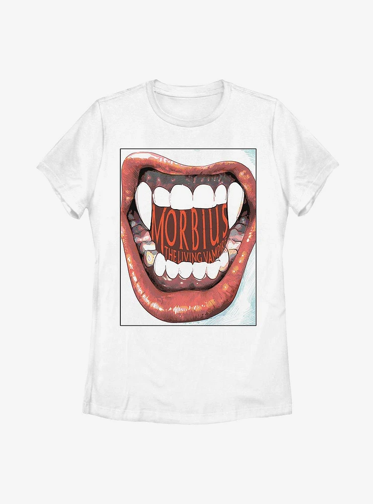 Marvel Morbius The Living Vampire Teeth Womens T-Shirt