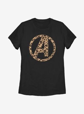Marvel Avengers Logo Leopard Fill Womens T-Shirt