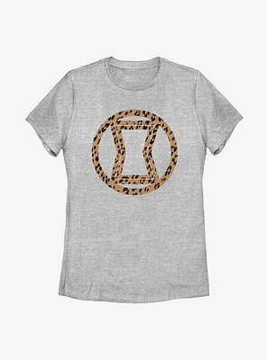 Marvel Black Widow Icon Leopard Fill Womens T-Shirt