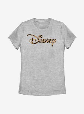 Disney Logo Leopard Fill Womens T-Shirt