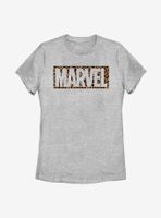 Marvel Logo Cheetah Fill Womens T-Shirt