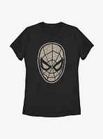 Marvel Spider-Man Mask Leopard Fill Womens T-Shirt