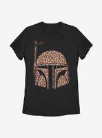 Star Wars Boba Fett Helmet Cheetah Womens T-Shirt
