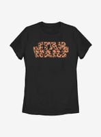 Star Wars Logo Cheetah Fill Womens T-Shirt