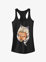 Star Wars The Clone Ahsoka Face Girls Tank Top