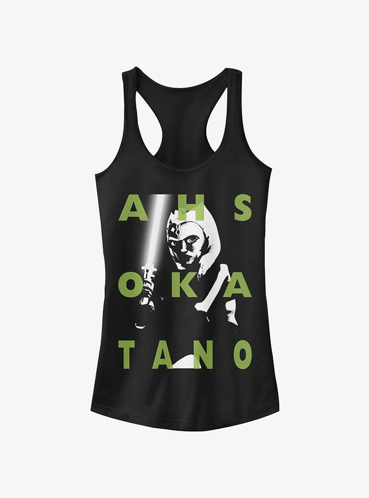 Star Wars The Clone Ahsoka Text Girls Tank