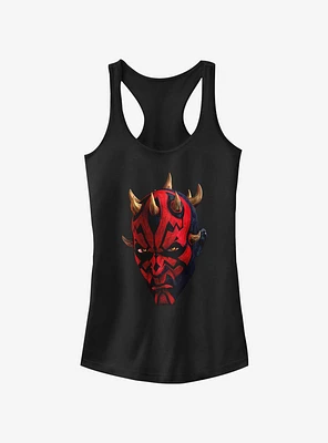 Star Wars The Clone Maul Face Girls Tank Top