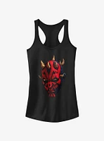 Star Wars The Clone Maul Face Girls Tank Top