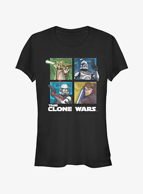 Star Wars The Clone Panel Four Girls T-Shirt