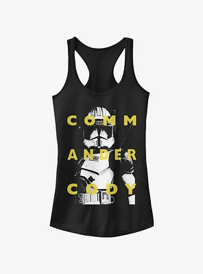 Star Wars The Clone Cody Text Girls Tank