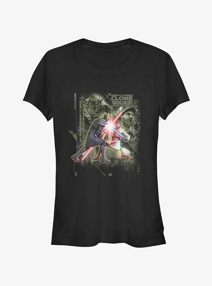 Star Wars The Clone Saber Duel Girls T-Shirt