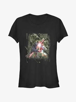 Star Wars The Clone Saber Duel Girls T-Shirt