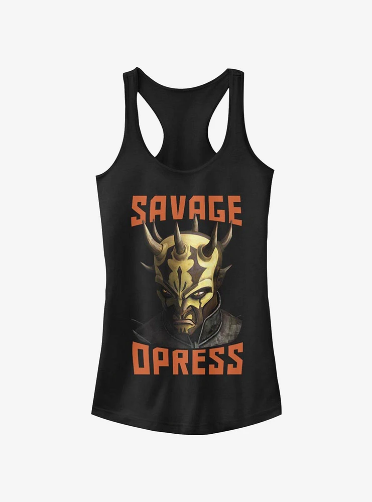 Star Wars The Clone Savage Face Girls Tank Top