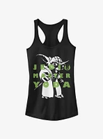 Star Wars The Clone Yoda Text Girls Tank