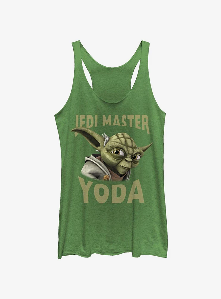 Star Wars The Clone Yoda Face Girls Tank