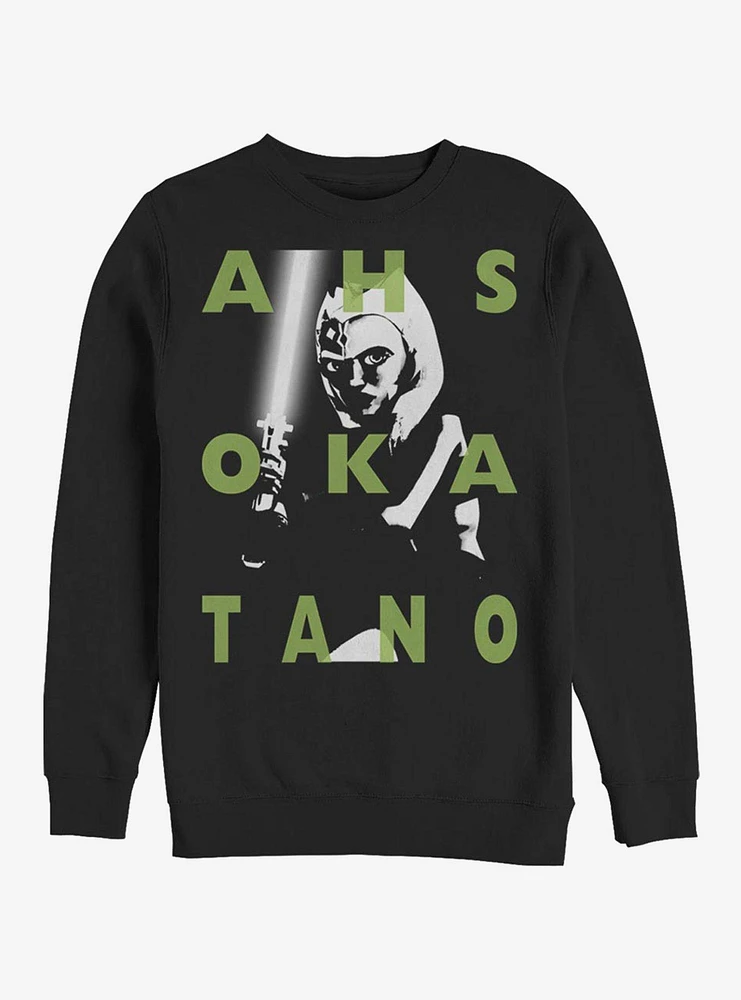 Star Wars The Clone Ahsoka Text Crew Sweatshirt